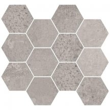 Aparici Metallic Grey Natural Mosaico Hexagonal 30x28