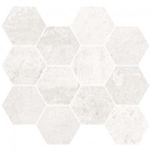 Aparici Metallic White Natural Mosaico Hexagonal 30x28