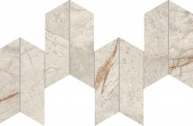 Atlas Concorde Marvel Diva White Everest Mosaico Chevron Velvet 17.5x46.3