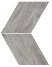 Atlas Concorde Marvel Stone Bardiglio Grey Chevron Lappato 22.5x22.9