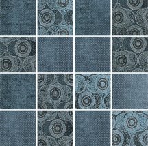Bassanesi Luci Di Venezia Cristallo Intreccio Onde Blue 7.2x7.2 30x30