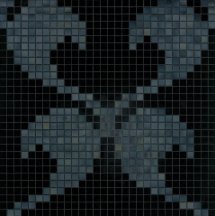 Bisazza Decori 20 Hearts New Black 64.7x64.7