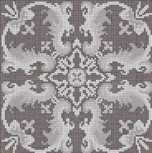 Bisazza Decori Opus Romano Olimpia Dark Grey 117.2x117.2