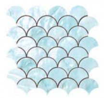 Cerasarda Trasparenze Marine Mosaico Ventaglio Pietra Di Luna 26x26.5