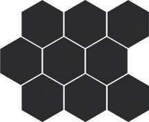 Cerrad Cambia Black Lappato Mosaic Heksagon 27.53x33.4