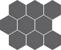 Cerrad Cambia Grafit Lappato Mosaic Heksagon 27.53x33.4