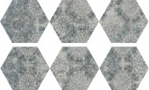 Classica Sweet Grey Heksagon Struktura Wall Gloss 17.1x19.8