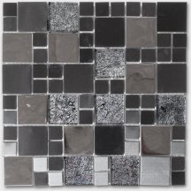 Diffusion Alu Emoi Cube Verre Noir 30x30
