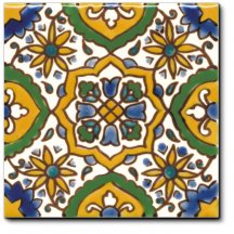 Diffusion Doremail Mediterraneens Carreau Houda Vert 10x10