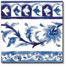 Diffusion Doremail Mediterraneens Frise Kinz Bleu 20x20