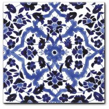 Diffusion Doremail Orientaux Carreau Ispahan Bleu 20x20