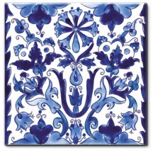 Diffusion Doremail Orientaux Carreau Samarra Bleu 20x20