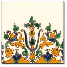 Diffusion Doremail Orientaux Frise Samarra Jaune 20x20