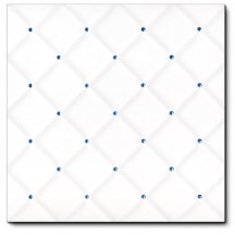 Diffusion Doremail Unis Carreau Matelasse Blanc Points Bleus 20x20