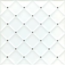 Diffusion Doremail Unis Carreau Matelasse Blanc Points Noirs 20x20