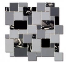 Diffusion Emoi Seventies Pattern Noir Psychedelique 30.5x30.5