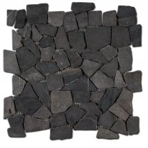 Diffusion Galets De Bali Dalle Plat Morbre Noir 30x30