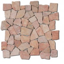 Diffusion Galets De Bali Dalle Plat Morbre Rose 30x30
