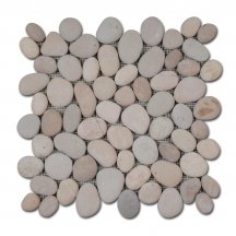 Diffusion Galets De Bali Dalle Rond Mat Beige 30x30