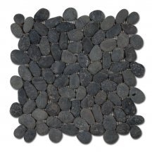 Diffusion Galets De Bali Dalle Rond Mat Noir 30x30