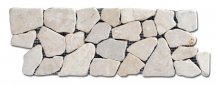 Diffusion Galets De Bali Frise Plat Marbre Blanc 10x30