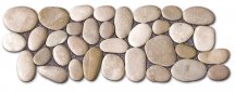 Diffusion Galets De Bali Frise Rond Mat Beige 10x30
