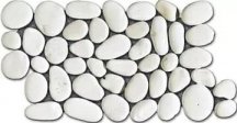 Diffusion Galets De Bali Frise Rond Mat Blanc 15x30