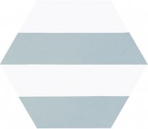 Diffusion Hexagon Orientation Capri Aqua 22x25