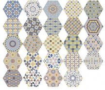 Diffusion Hexagon Orientation Patchwork Kasbah 22x25