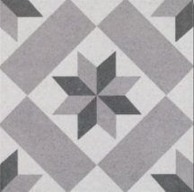 Diffusion Porcelain Decors Vintage Star Grey 25x25