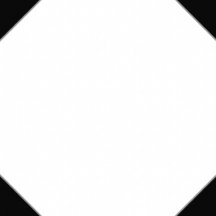 Diffusion Porcelain Decors White Hexagon Black Cabochon 25x25