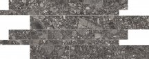 Ergon Lombarda Listelli Sfalsati Nero Naturale 30x60