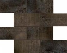 Floor Gres Flowtech Aged Bronze Naturale 6 mm 7.5x15 Muretto 30x30
