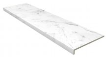 Gres De Aragon Marble Ступень фронтальная Anti-Slip Rect. Carrara Blanco 31.5x120