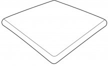 Gres De Aragon Petra Ступень угловая Ocre Anti-Slip Round 33x33