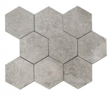Land Portland Grey Lappato Mosaico Hexagonal 3D 23.5x27.2