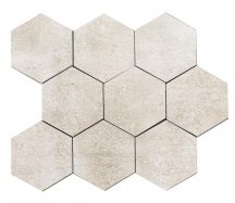 Land Portland Ivory Lappato Mosaico Hexagonal 3D 23.5x27.2