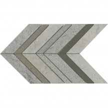 LAntic Colonial World Mosaics Amsterdam Chevron Grey 28x19.5