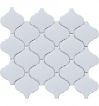 Liya Mosaic Ceramics Porcelain Arabesko Mate White 74 24.6x28