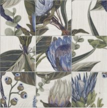Mainzu Murales Blu Leaves 20x20