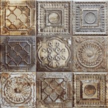 Mainzu Tin Tile Rusty Mix 20x20