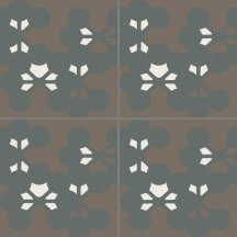 Mutina Azulej Flores Nero 20x20