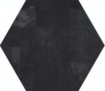 Mutina Dechirer Esagono Nero 120x120