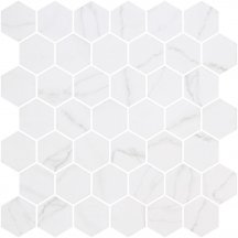 Onix Mosaico Hex Eco Stones Xl Venato White Matte 28.4x28.6