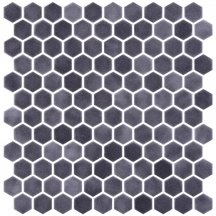 Onix Mosaico Hex Stoneglass Antracite 30.1x29