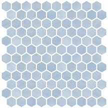Onix Mosaico Hex Stoneglass Light Blue 30.1x29