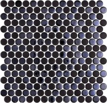 Onix Mosaico Penny Blends Natureglass Opalo Black 28.6x28.6
