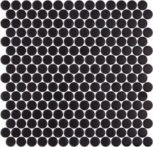Onix Mosaico Penny Natureglas Black Matte 28.6x28.6