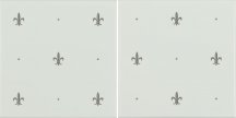 Original Style Artworks Brilliant White Fleur De Lis Platinum 15.2x30.4