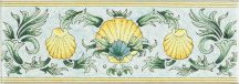 Original Style Artworks Brilliant White Scallop Shellsblue And Yellow 5x15.2